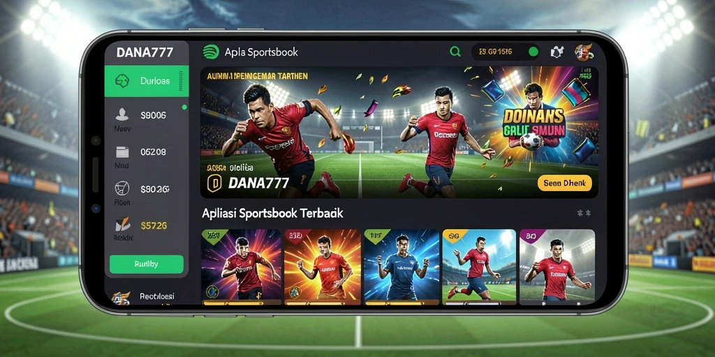 Screenshot DANA777 menampilkan antarmuka sportsbook yang menarik.