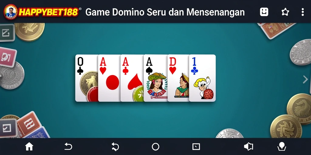 Tangkapan layar gameplay HAPPYBET188 menampilkan keseruan permainan Domino.