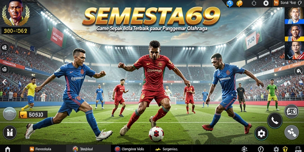 Screenshot SEMESTA69 menampilkan aksi menarik di lapangan sepak bola.