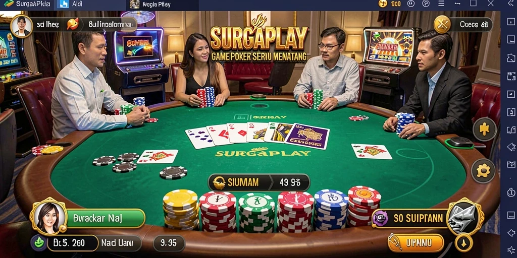 Gameplay menarik saat bermain Poker di SURGAPLAY.