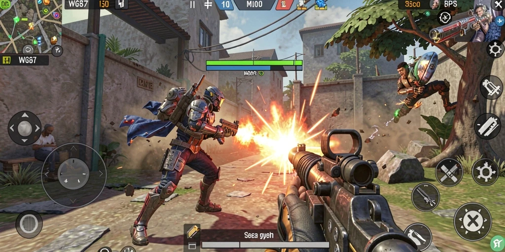Tangkapan layar utama dari gameplay WG87 yang intens dan menegangkan.